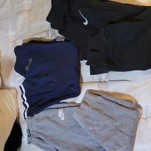 3xboys Nike  size L black, blue and grey joggers